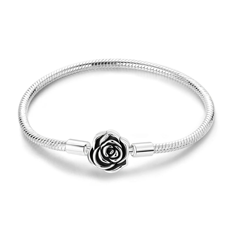 925 Sterling Silver Heart Love Snake Chain Bracelet Infinite Knot Butterfly For Women Fit Original Charms Beads Jewelry Gift