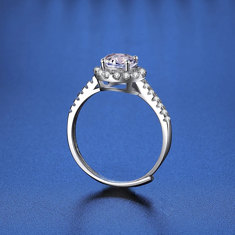 Moissanite Women's Ring Real 925 Sterling Silver D Color Shining Ring With Certificate Proposal Luxury Jewelry Gift