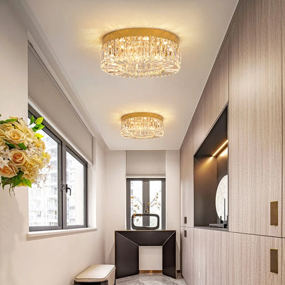 Gold Luxury Crystal Ceiling Lamp Living Room Modern Chandeliers Decoration Led Ceiling Lights Lighting Fixture Diameter 40 50cm