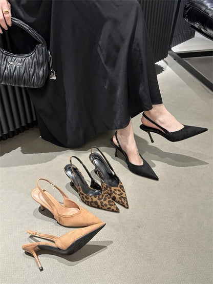 Luxury High Heels Sandals Women Sexy Pointed Toe Shoes for Woman Slippers New Party Shoes Pumps Elegant Slides Mujer Zapatos