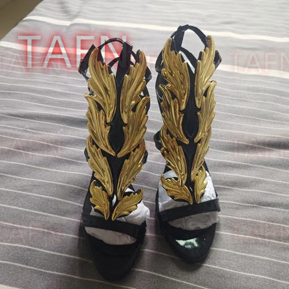 Women Gladiator Sandals Narrow Band Peep Toe Thin Heels Shoes Sexy Buckle Strap Ladies Shoes Runway Heels Sandalias De Mujer