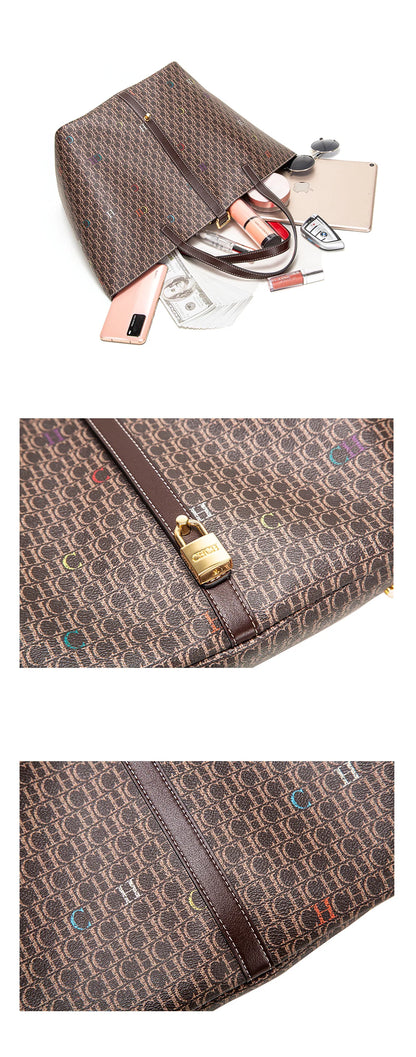 Brand New Luxury Designer High Capacity Tote Handbags for Office Women 2023 Trends Designer PVC Shopper Shoulder Shopping Bag