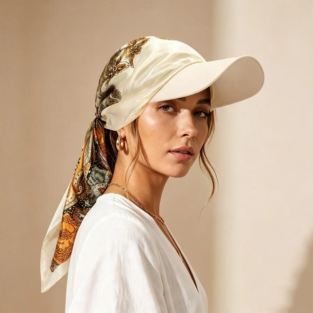 2026 New Fashion Leopard Print Headscarf Hat Soft Satin Vintage Square Turban Scarf Bohemian Hijab Women Headwear