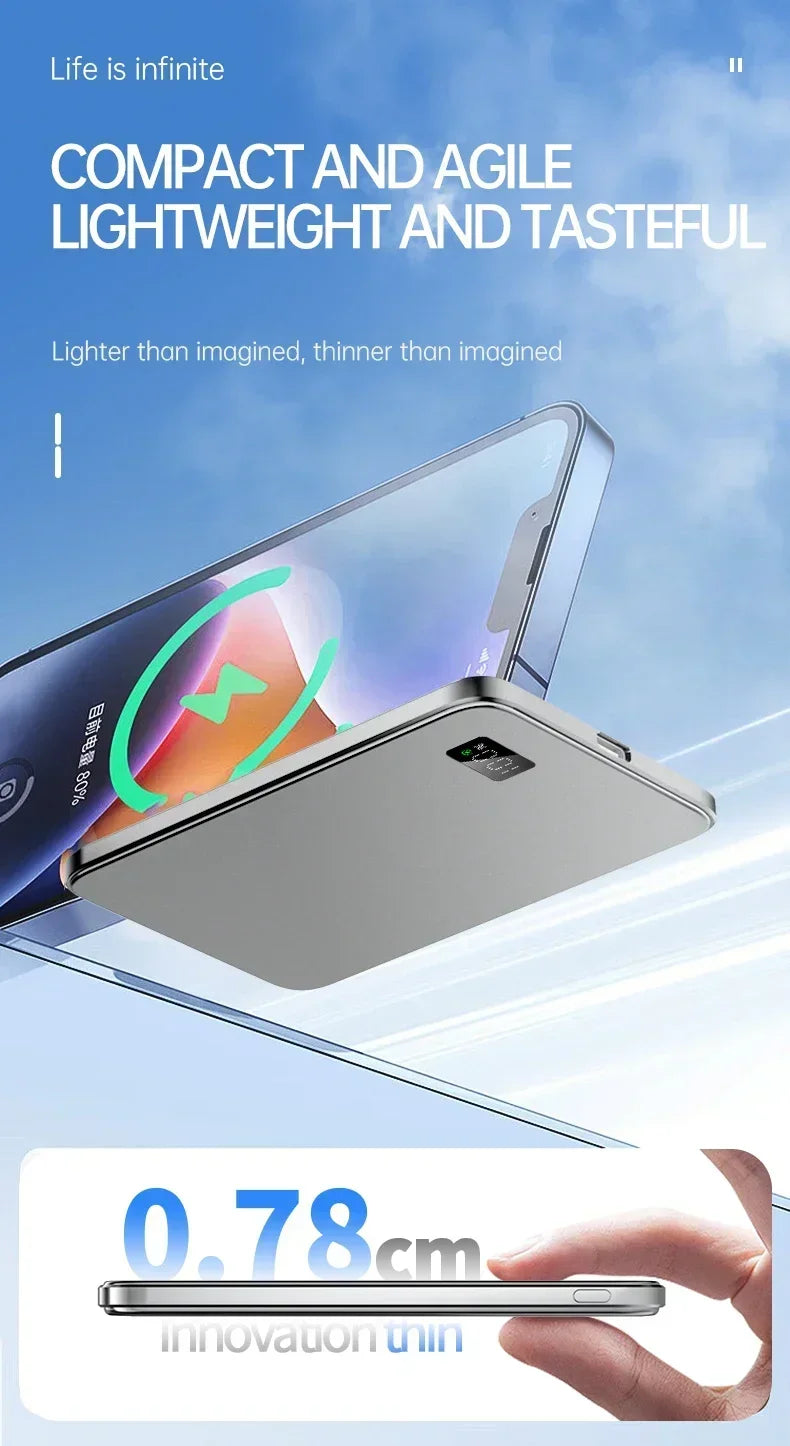 Lenovo PD22.5W Fast Charging Magsafe External Battery Magnetic Wireless Power Bank 500000mAh For iPhone Samsung
