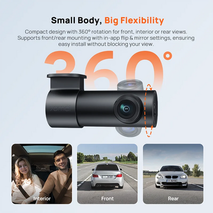 70mai Dash Cam M310 Plus 2K English Voice Control 1440P WDR Night Vision 24H Parking Surveillance 70mai M310 2K Car DVR Wi-Fi 6