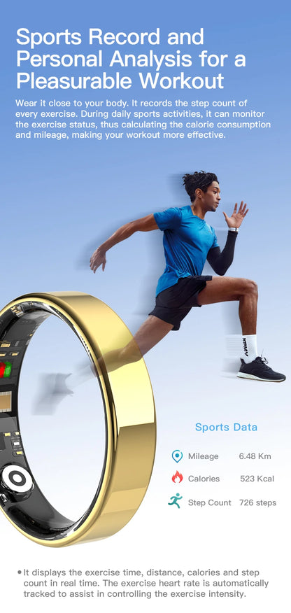 2026 SIMSONLAB New Smart Ring for Men Women Gift Bluetooth Call Blood Pressure Monitor Heart Rate 5ATM Waterproof for Xiaomi
