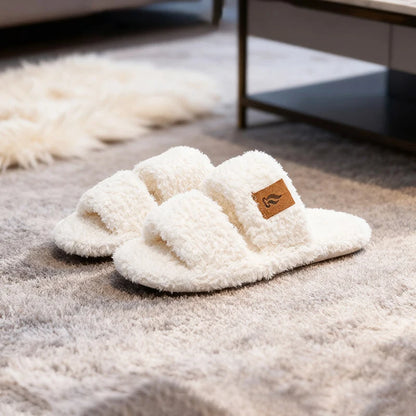 Fluffy Women's Slippers Home Soft Spring Autumn Luxury Designer Woman Shoes Elegant Faux Fuzzy Fur Slides Girl Non-Slip Open Toe