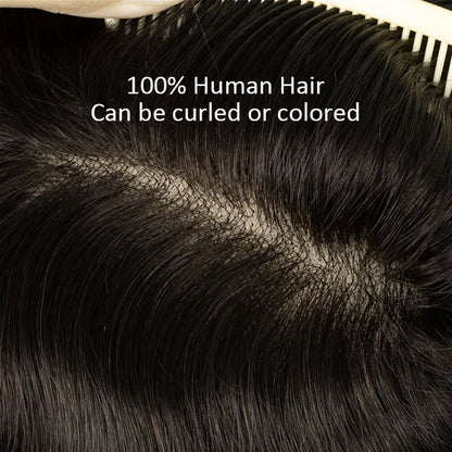 Swiss Lace Front Men Toupee Real Human Hair Wigs Lace PU Men's Capillary Prosthesis Durable Man Wig Natural Human System Toppers