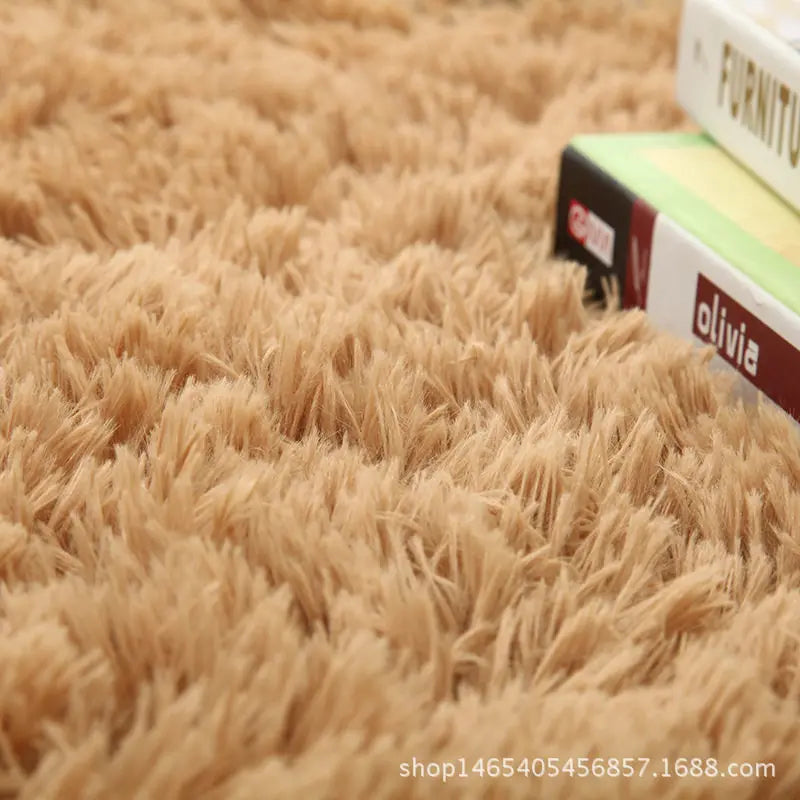 Gradient Silk Wool Bedside Rug Children's Room Living Room Bedroom Non-slip Machine Washable Not Easy to Lose Hair Carpet