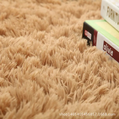 Gradient Silk Wool Bedside Rug Children's Room Living Room Bedroom Non-slip Machine Washable Not Easy to Lose Hair Carpet