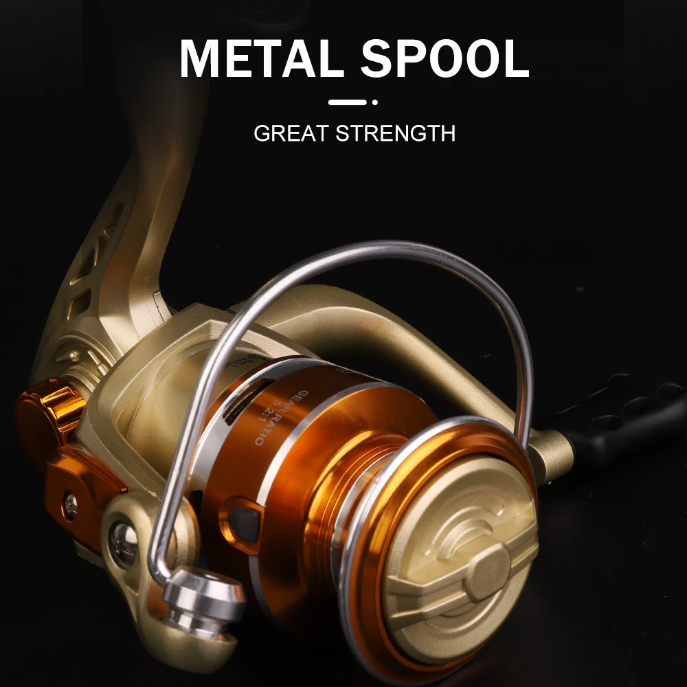 BILLINGS Spinning Reel,AC 1000-7000 Series,Max Drag 10KG,Metal Spool,5.2:1 Gear Ratio,for Freshwater Saltwater Fishing