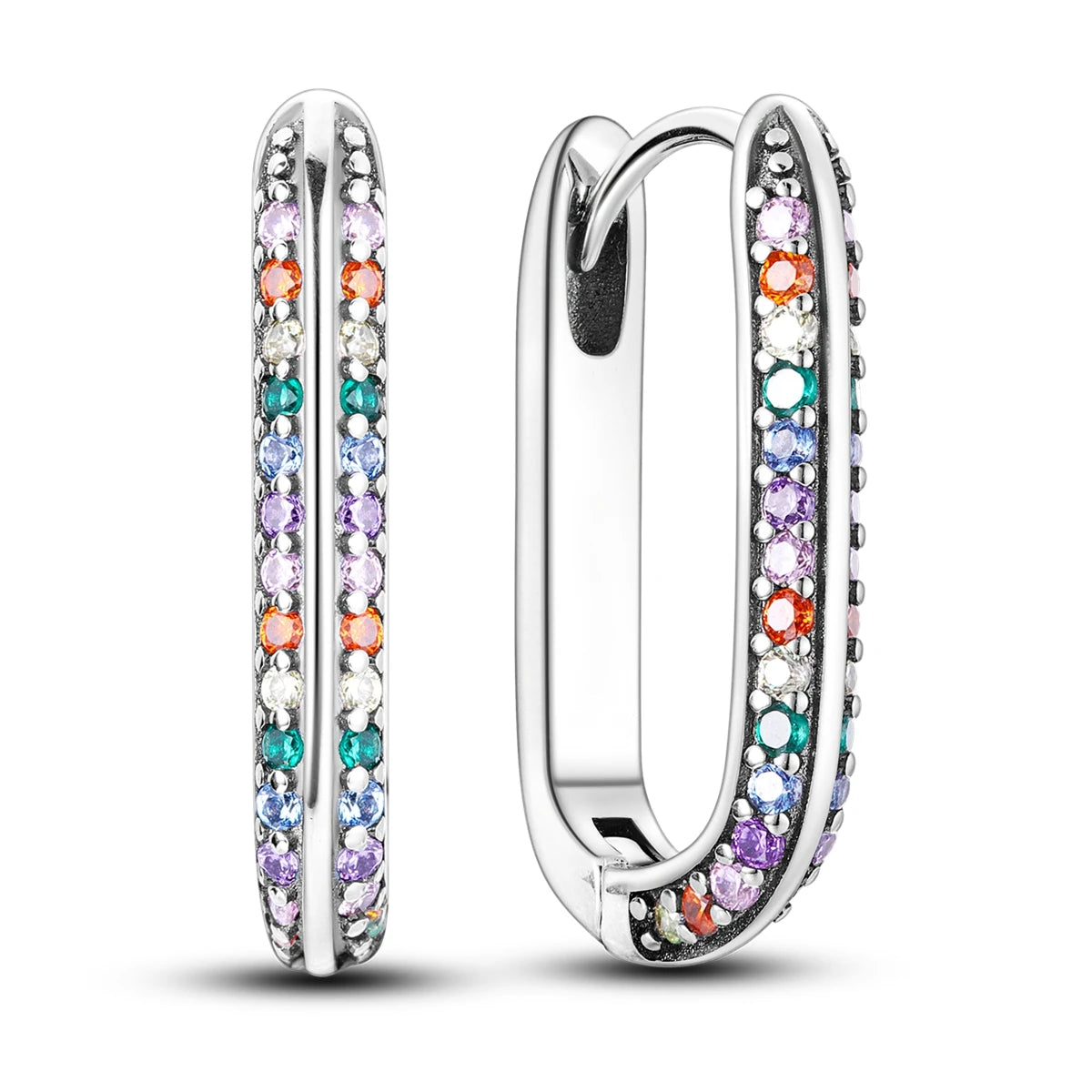 925 Sterling Silver Original Hoop Earring For Woman Luxury  Pendientes Wedding Jewelry Gift