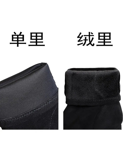 BIGTREE Shoes High Heel Boots Suede Women Ankle Boots Pointed Toe Socks Boots Thick Heel Women Shoes Warm Winter Boots Size 43
