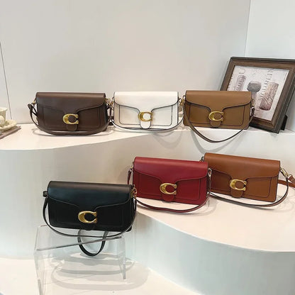 26 New Niche Bag Women's Premium Texture Solid Color Simple and Versatile Small Square & Commuter Multi-Compartment Shoulder Bag