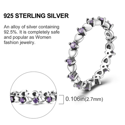 Original 925 Sterling Silver Ring Colorful Diamonds Cubic Zircon Finger Ring For Women Jewelry Wedding Engagement Birthday Gift