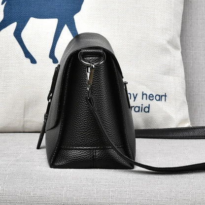 100% Genuine Cowhide 3 layers Shoulder Bag For Women Ladies Designer Soft Crossbody Bags Luxury High Quality Purses Handbags Sac