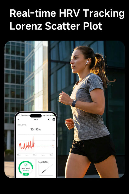 2026 New Nursing Grade Smart Bracelet VWAR Loop Life SpO2 Blood Lipid Uric Acid ECG+PPG Waterproof Band Sport Fitness Tracker