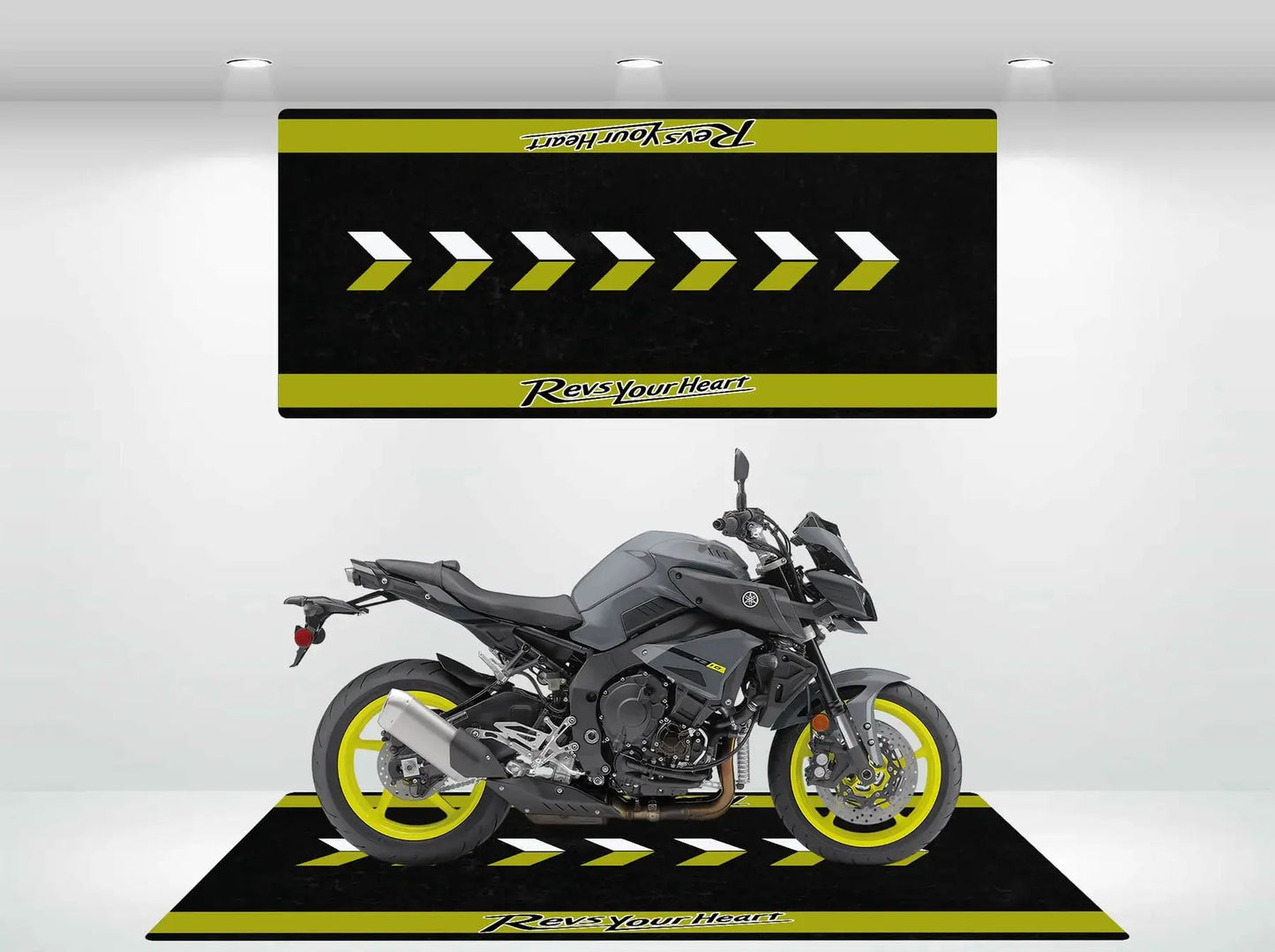 VIKAMA Racing Parking Floor Mat Anti-Slip Long Strip Bedside Rug for Bedrooms Durable Motorcycle Display Pad Home Decoration