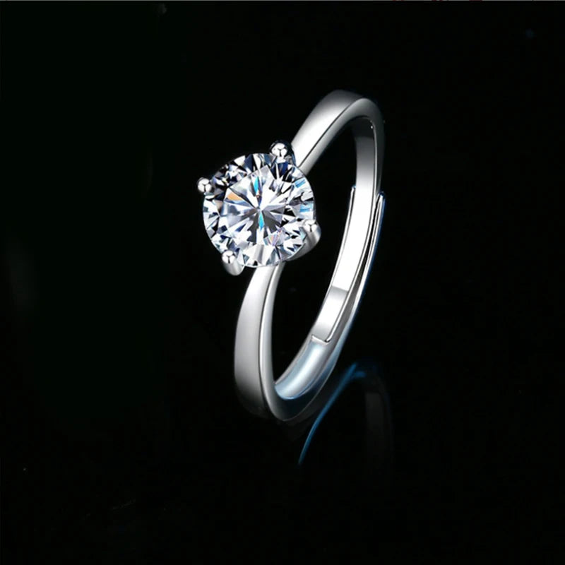 Moissanite Women's Ring Real 925 Sterling Silver D Color Shining Ring With Certificate Proposal Luxury Jewelry Gift
