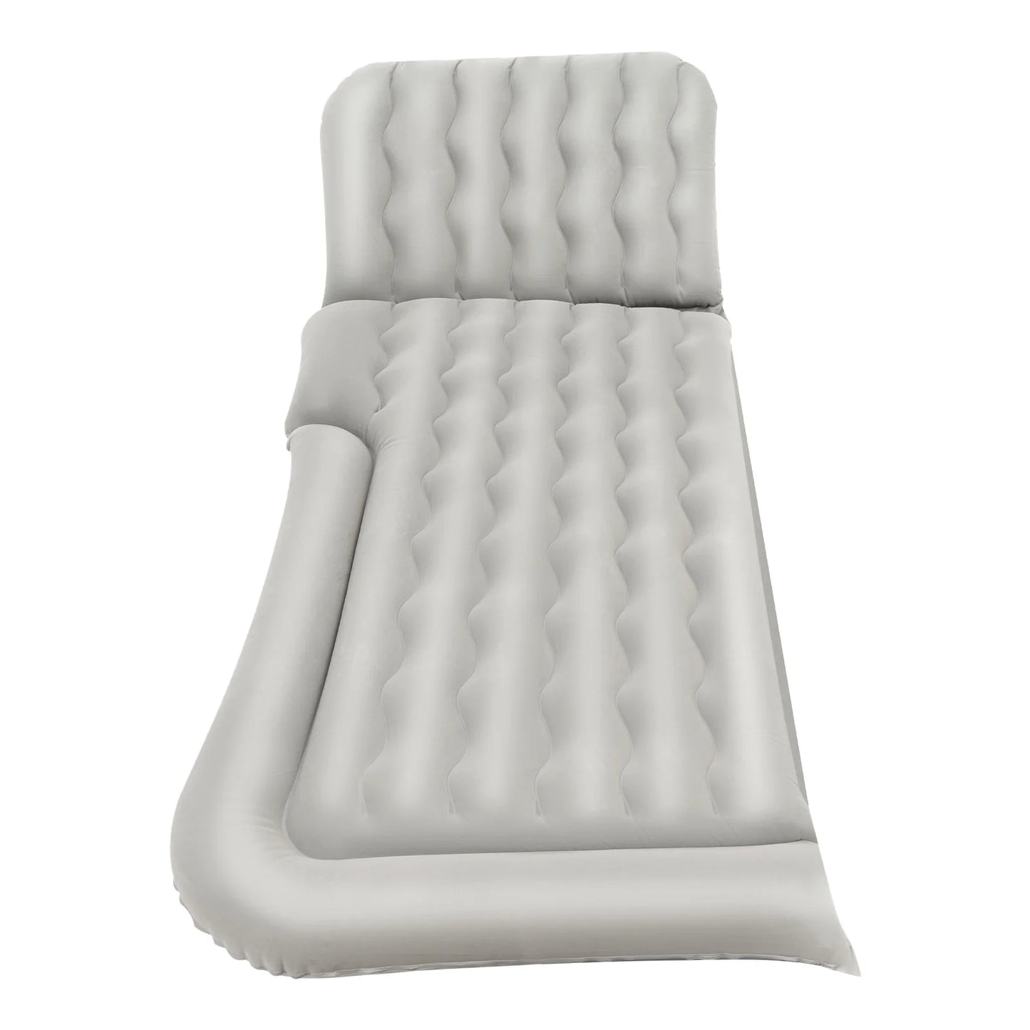 Universal Foldable Inflatable Bed Portable Inflatable Mattress Set Car Back Seat Sleeping Flocking Air Bed Cushion w/Pump+Pillow