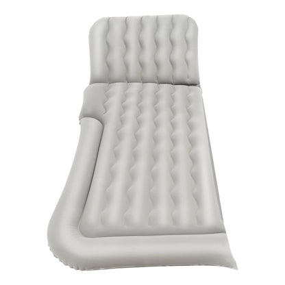Universal Foldable Inflatable Bed Portable Inflatable Mattress Set Car Back Seat Sleeping Flocking Air Bed Cushion w/Pump+Pillow