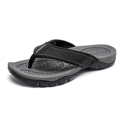 Summer Outside PU Leather Mens Flip Flops Slippers Outdoor Beach Shoes Flip Flop Plus Big Size 49 50 51 52 Hot Sale Dropshipping