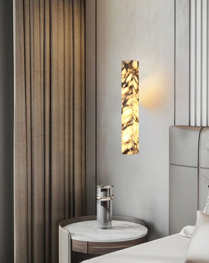 Cuboid Natural Marble Wall Lamp Art Design Dimmable Indoor Parlor Bedroom Stairs Bathroom Lighting
