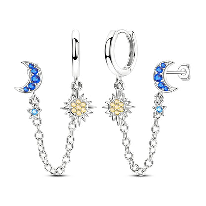 925 Sterling Silver Original Hoop Earring For Woman Luxury  Pendientes Wedding Jewelry Gift