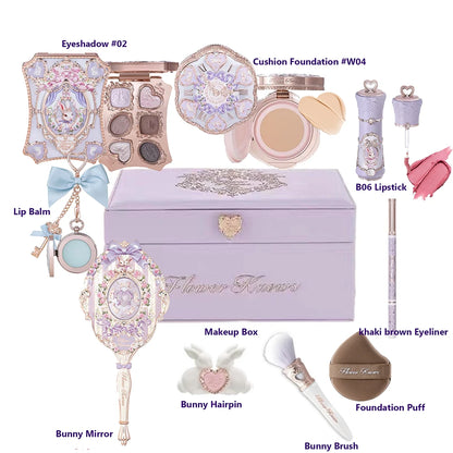 Flower Know Shell Jewelry All-In One Gift Set Makeup Set Full Professional Eyeshadow Blush Baked Powder 10pcs Flowerknows Kits
