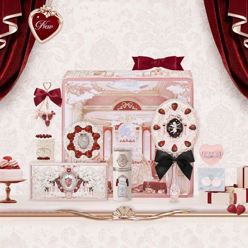 Flower Know Strawberry Cupid Box Collection Make Up Sets Cosmetics Full Set Palette Pressed Powder Blush Lipstick Mystery Box