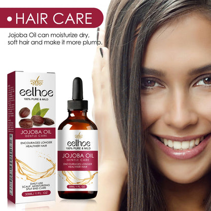 Eelhoe Jojoba Oil Hair Growth Serum Reduce Loss Scalp Treatment More Thicker Keep Regrowth Oil Control Hair Nourish Essencial Oi