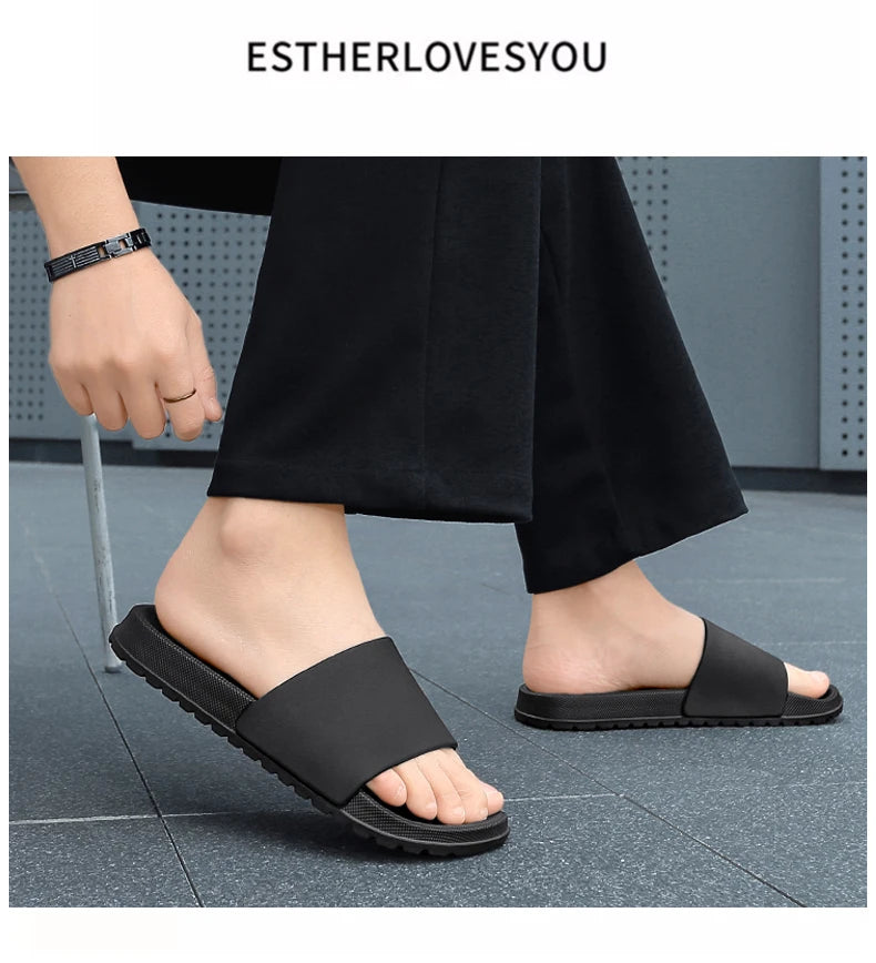 Summer Mens Breathable EVA Slides Men Beach Slippers Indoor House Home Slipper Soft Lightweight Slipers 46 47 48 New 2026