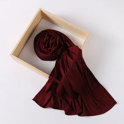 Ribbed Jersey Hijab Muslim Plain Scarf Crepe Hijab Scarf Soft Islamic Shawls Wraps Headband Voile Femme Musulman