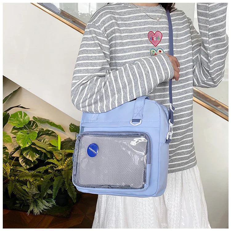 Japanese Style Kawaii Itabag For Dolls Large Handbags New Nylon School Bags For Teenage Girls Tote Shoulder Bag JK Crossbody Bag