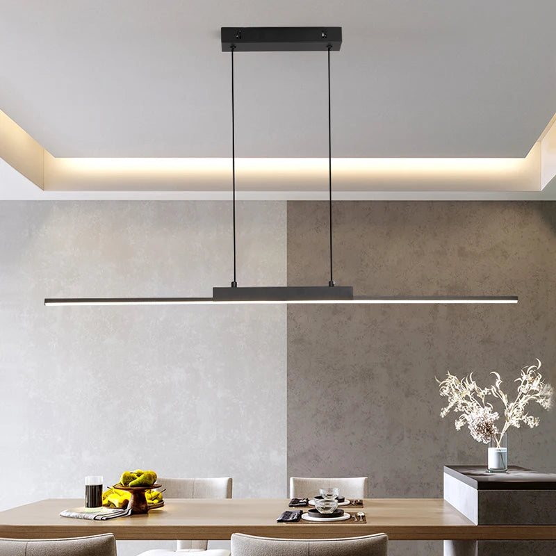 100CM Black/Gold Pendant Lights Dining Room Lights For Kitchen Long Chandelier Living Room Pendant Lamp Home Decoration Lighting