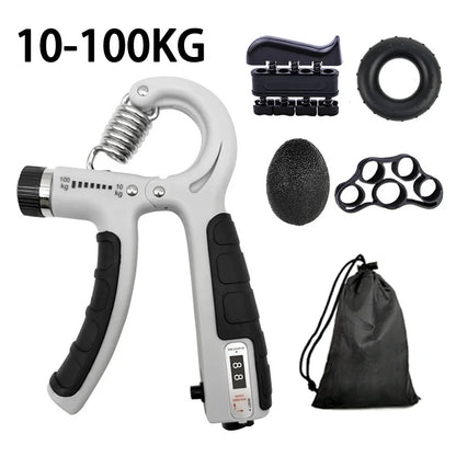 10-100Kg Adjustable Heavy Gripper Fitness Hand Exerciser Grip FatGrip Wrist Increase Strength Spring Finger Pinch Carpal Expande
