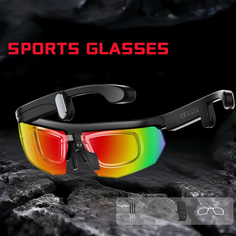 AI Smart Glasses with Camera  with built-in storage (no SD card required)deal for outdoor sports such as cycling skiing baseball