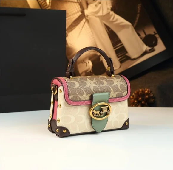 A New 2025 Stylish and High-End Box Bag with a Niche Design and Luxurious Women's Bag, a Single-Shoulder Crossbody Bag