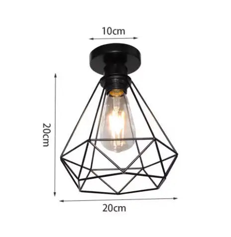 Vintage Pendant Lamp Iron Frame Ceiling Lighting Paint Restaurant Teahouse Chandelier Indoor Wrought Metal Modern Pendant Lights