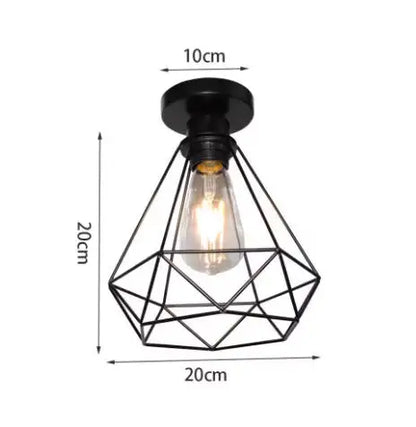 Vintage Pendant Lamp Iron Frame Ceiling Lighting Paint Restaurant Teahouse Chandelier Indoor Wrought Metal Modern Pendant Lights