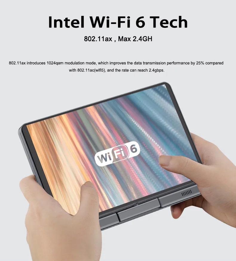 CRELANDER P8 Mini Laptop 8 Inch Touch Screen Intel Lake N150 12GB DDR5 WiFi 6 2 In 1 Laptop Notebook Tablet PC Pocket Laptop
