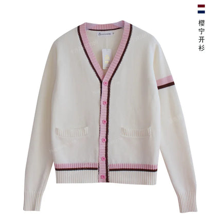 Japanese JK Uniform Cardigan Class Uniform British Student School Uniform Knitted Sweater