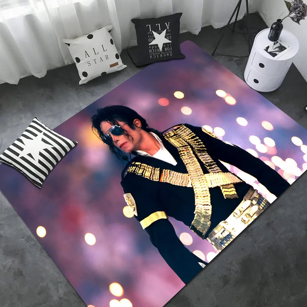 Michael Jackson Hallway Carpet INS Style Soft Bedroom Floor House Laundry Room Mat Anti-skid Bedside Area Rugs
