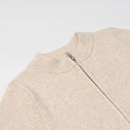 Women's Chic Skateboard One-piece Knitted Elastic Bodycon Bodysuit Lady Sexy Long Sleeve Zipper Inner Skiing Sports Jumpsuits
