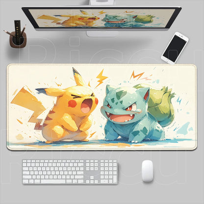 P-pokemon Bulbasaur Mouse Mats Rubber Mousepad Large Anime Gaming Accessories Pad Kawaii Carpet Cabinet Keyboard Office Deskmat
