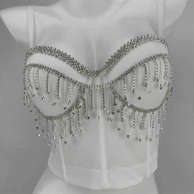 Sexy Party Corset Tops Woman Tank Streetwear Camis Bustier Fashion y2k Crop Top Women Clothes Summer Club Shirt Ladies Bra Blusa