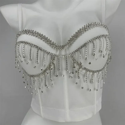 Sexy Party Corset Tops Woman Tank Streetwear Camis Bustier Fashion y2k Crop Top Women Clothes Summer Club Shirt Ladies Bra Blusa