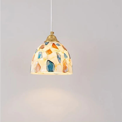 Glass Ceiling Chandelier Creative Sea Shell Lampshade Bedroom Bedside Hanging Lamp Interior Decoration Lighting Pendant Lights