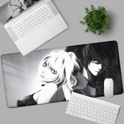 New Misa Amane Light Yagami Desk Mat Death Note Anime Mousepad Computer Gamers Lock Edge Mouse Pad Gaming E-sports Keyboard Pads