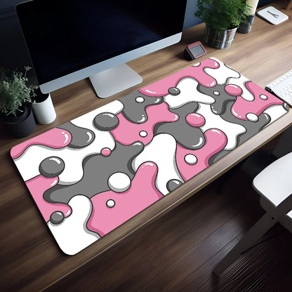 Mouse Pad MousePad Non-slip Lockedge Blue Art Office Student Gaming Thickened Large Writing Pad Wave Cushion
